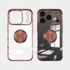 Чехол для телефона с кольцом-подставкой с покрытием для iPhone 17Air 17Pro 17 16 15 14 13 12 Pro Max Plus, прозрачный чехол с магнитом для автомобиля Funda Coque