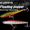 Streamline Design Floating Popper Lure Laser Coating Bass Fishing Lure  Stream Fishing