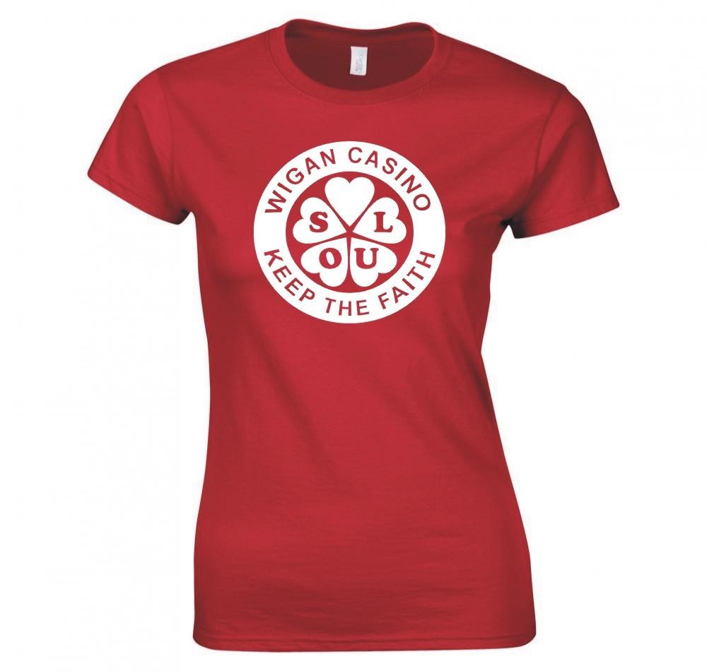 Wigan Casino Northern Soul Keep The Faith Ladies Tshirt New