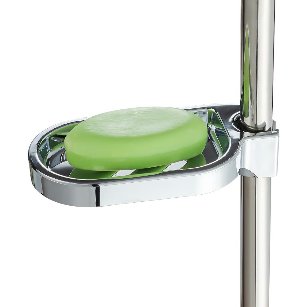 Gadget Home Silver Soap Holder Adjustable Rail Slide Soap Dishes Plates