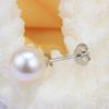 HENGSHENG 2019 AAAA Perfect Round Natural Pearl Earrings, Fine 925 Sterling Silver Jewelry Stud Earrings, New Women Earrings