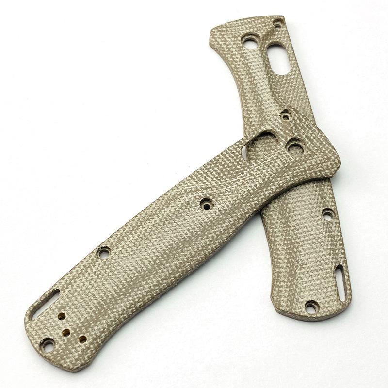 1Pair Micarta Material Folding Knife Handle Patches Scales Grips for Bugout 535 Knives DIY Making Accessory Shank Part