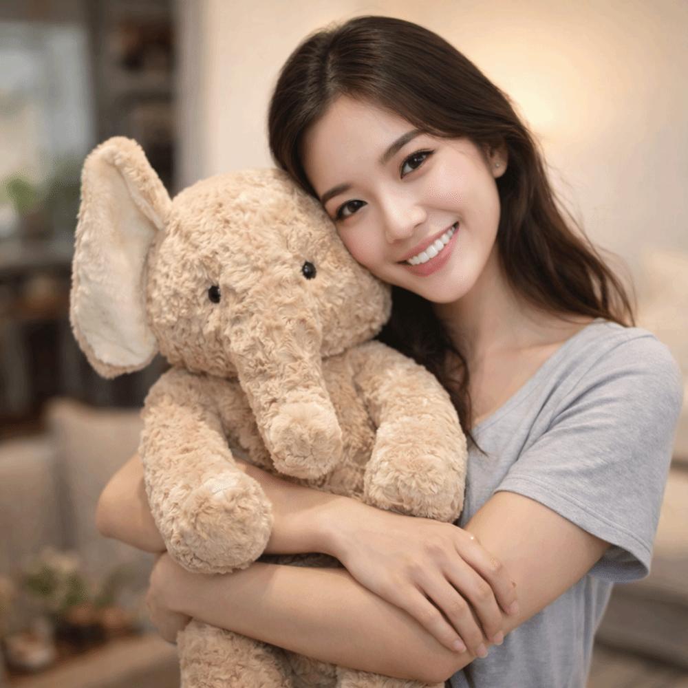 Soft Plush Toy Comfortable Stuffed Elephant Home Furnishings Plush Elephant Sleep Companion