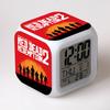 Western John Client Alarm Clock Student Small Gifts Color-changing Colorful Alarm Clock Square Clock