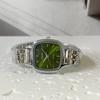 New Niche Ins Style Quartz Watch Temperament Square Plate Small Green Watch Female Casual Student Steel Band Watch