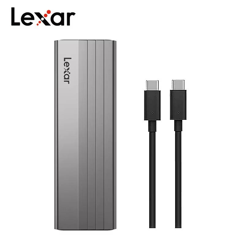 Lexar Корпус для M.2 NVMe SSD 10 Гбит/с USB 3.2 Gen 2 Type-C, Внешний корпус для жесткого диска, Считыватель SSD, Мобильный бокс для твердотельного диска, Поддержка NVMe SSD до 4 ТБ