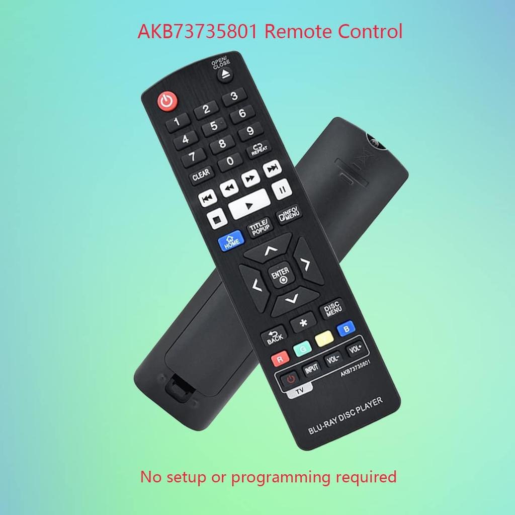 AKB73735801AKB73896401 Remote Control Replacement Use for LG Blu-Ray Disc DVD Player Sub BP530 BPM53 UP970 BPM54 BPM33 BP220