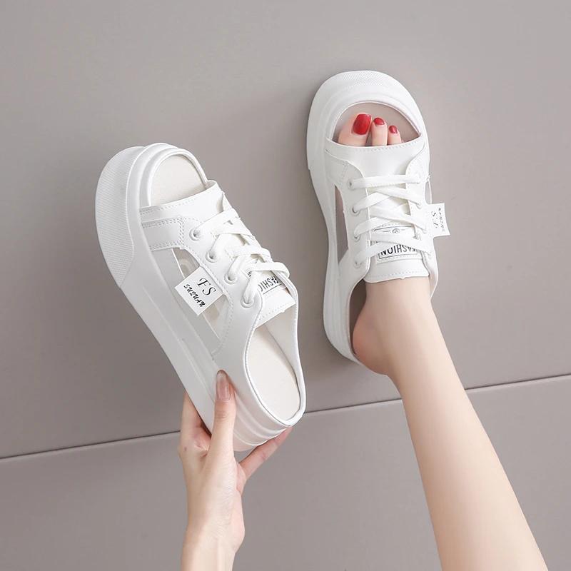 Летние новые сандалии One Step, женская верхняя одежда, модная и толстая подошва, повседневная пляжная обувь в стиле ретро