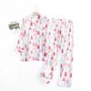 Cotton Flannel Women's Long Pants Pajamas Sets for Sleepwear Plaid Design Loose Autumn and Winter Long Sleeve Trouser Suits
