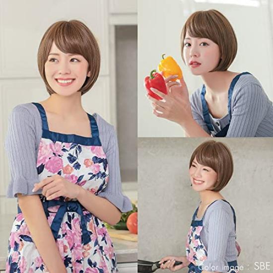 [AQUADOLL] Парик для медицинского использования, шапка, короткий, боб, парик для пижамы, полный парик, для женщин, натуральный парик, термостойкий, с челкой, для химиотерапии,