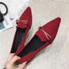 Slip On Shoes for Women Woman Footwear Flat Pointed Toe Red Fashion 2025 New In Comfortable and Elegant Original Shoe Urban 39 A