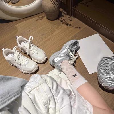 Кожаные туфли-балетки на платформе женские новые летние сетчатые дышащие спортивные