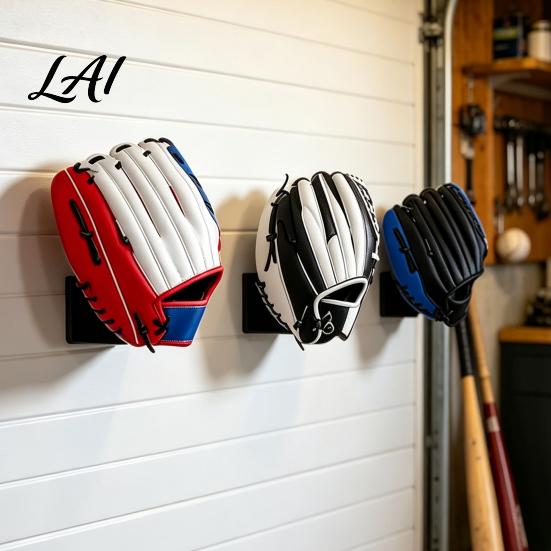Sports Room Wall Decor Baseball Glove Space Saving Mount Display Stand Hanger Durable Stainless Storage Rack Steel for Memorabilia Collection