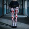 Косплей-костюм «Кровавый Ужас» Хэллоуинский Принт Костюм для Женщин Страшный Фартук С Капюшоном Легкая Дышащая Одежда Плащ Чулки Костюмы