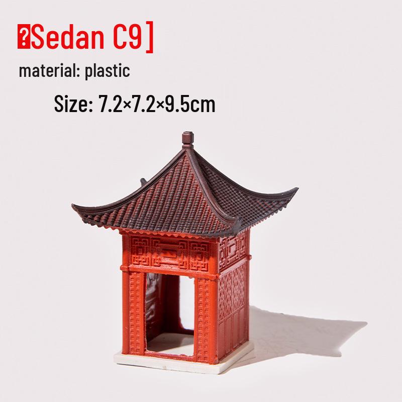 Ancient Architecture Bonsai Pavilion Ornament for Fish Tank and Aquaterrarium Landscaping