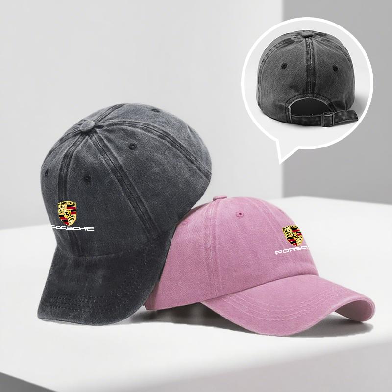 Car Baseball Cap Visor Sun Hat Unisex Adjustable Sunscreen Hat For Porsche Cayenne Panamera Macan Boxster Cayman 718 911 Sticker QX1