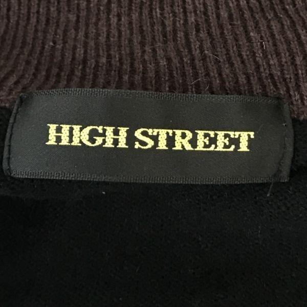 HIGH STREET Трикотажный Блузон из Кашемировой Смеси Мужской S-M Черно-Коричневый(ИСПОЛЬЗОВАЛ)