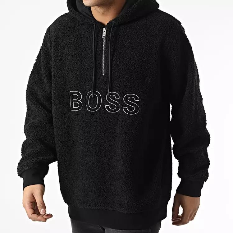 HUGO BOSS Sweatshirts Men's Black Hooded Thickened 50462543 10239063 1