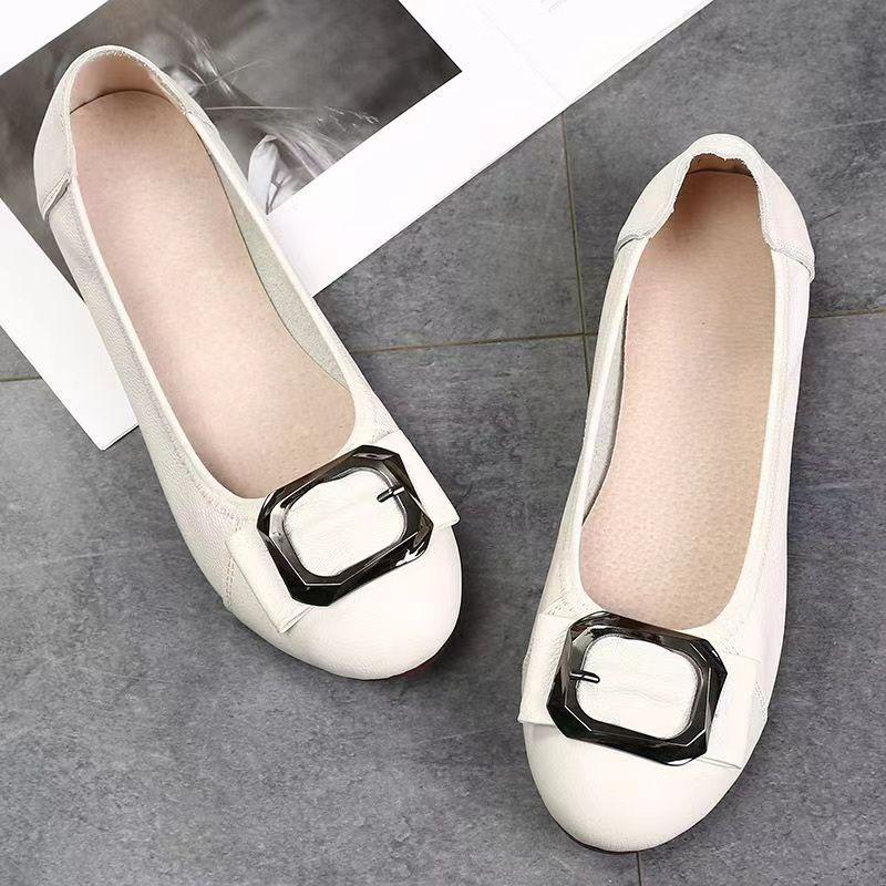 Туфли на плоской подошве женские туфли-лодочки женские туфли из натуральной кожи женские туфли мокасины балетки женские туфли большого размера 41 42