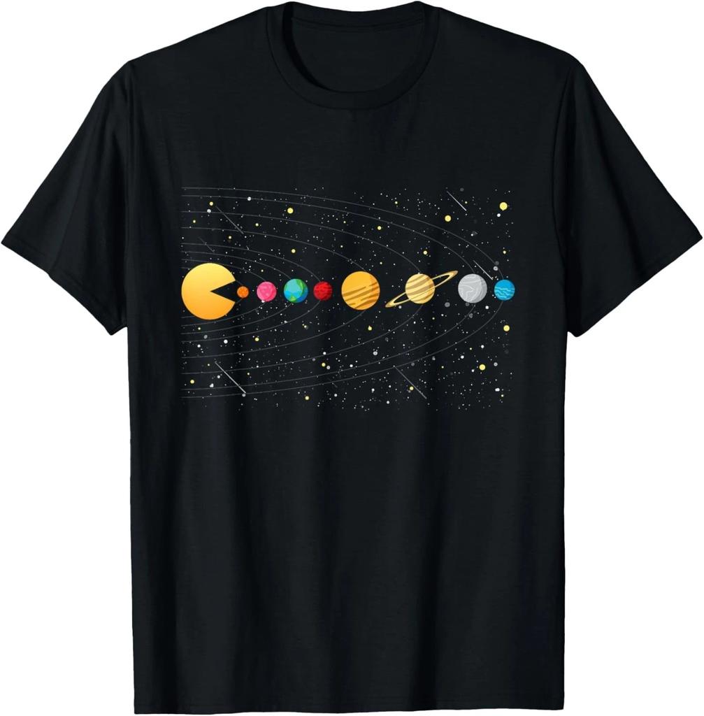 Funny Solar System - Astronauts Space Video Games T- Shirt