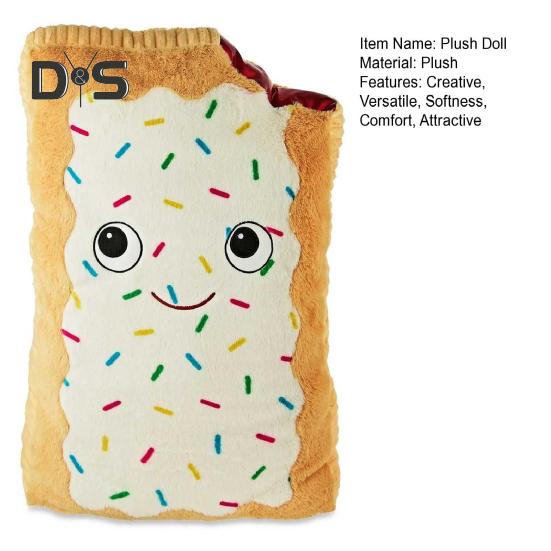 Плюшевая кукла с шоколадной крошкой из печенья, мягкая игрушка в виде животного, симпатичный дизайн сэндвича, печенья, плюшевый мишка, удобная подушка в подарок