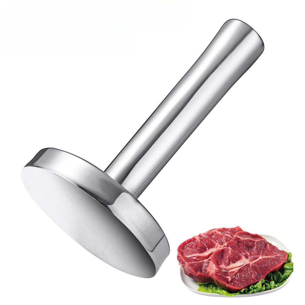 Meat Pounder Flattener Stainless Steel Kitchen Meat Mallet Large Round Meat Mallet Tenderizer Tool Rust Proof Chicken Flattener