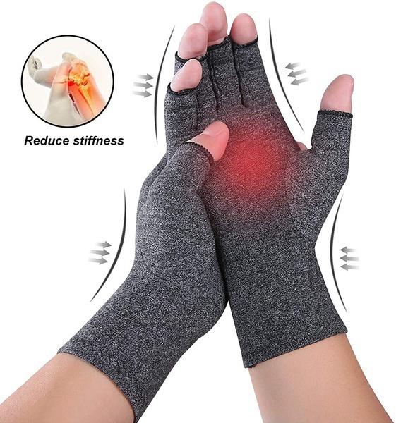 1 пара компрессионных перчаток для рук при артрите, перчатки без пальцев, перчатки для облегчения боли при артрите и ревматизме