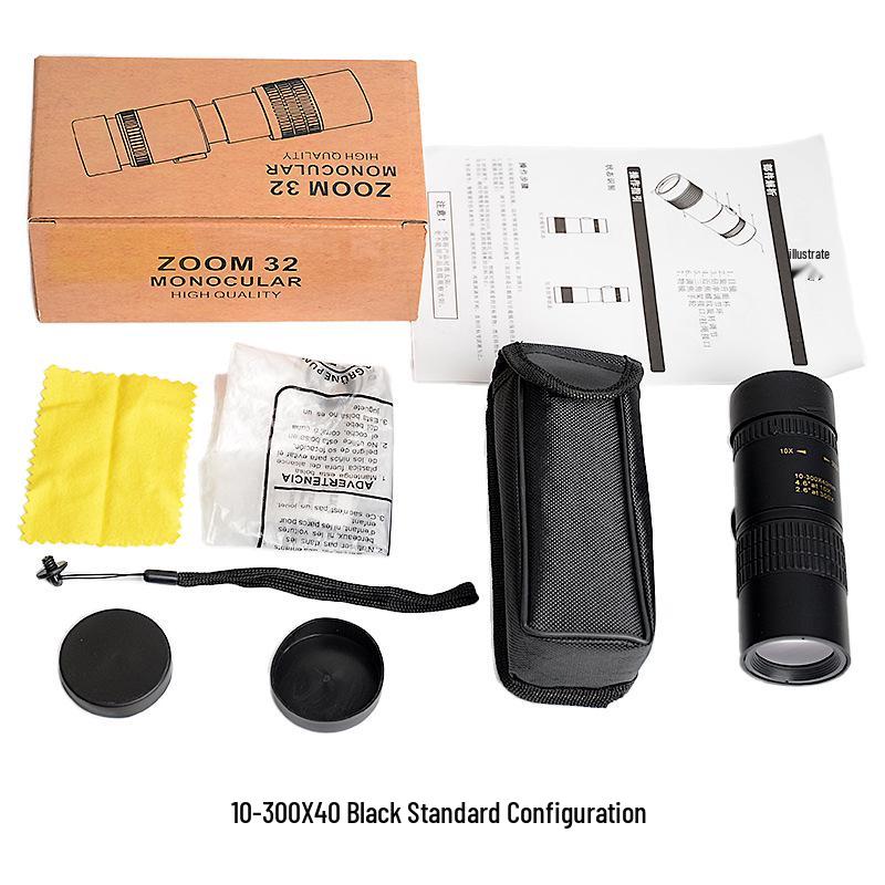 Universal Hawk 10-300x40 Variable Zoom HD Monocular Telescope for Mobile Photography