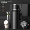 800ml-2000ml Vacuum Flask Large Capacity 316 Stainless Steel Men's Outdoor Sports Portable All-steel Water Cup Tea Water Separation Tea Cup
