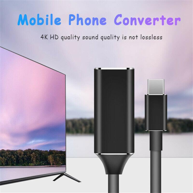 Usb 3.1 Type C в HDMI-совместимый преобразователь 4k Type C HDMI-совместимый адаптерный кабель, совместимый для