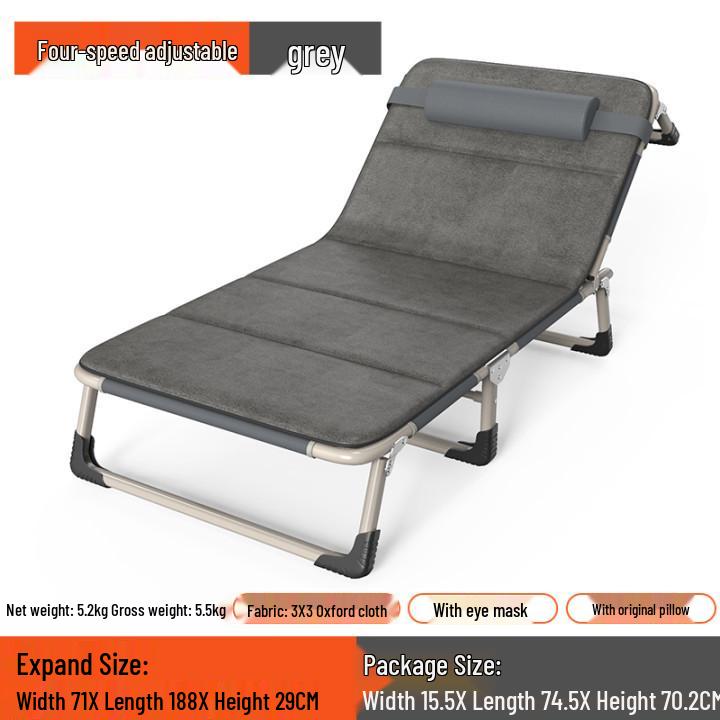 Многофункциональное складное кресло-реклайнер: Односпальная кровать для дома, офиса или кемпинга