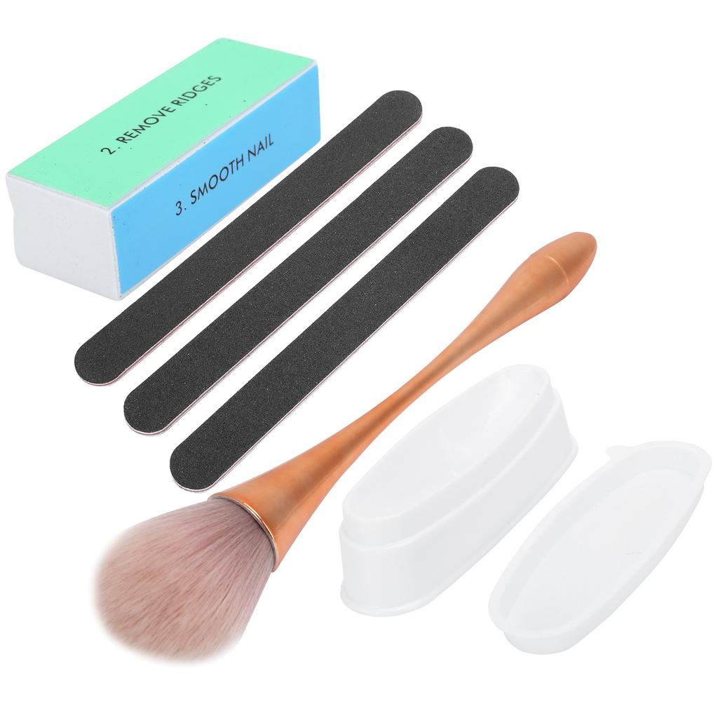 Набор для маникюра с пудрой French Dip, пилочка для ногтей и полировщик для ногтей, щеточка для нейл-арта