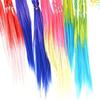 6Pcs Multi-Strand Design Rainbow Long Straight Braid Hair Synthetic Hair Extensions  Cosplay