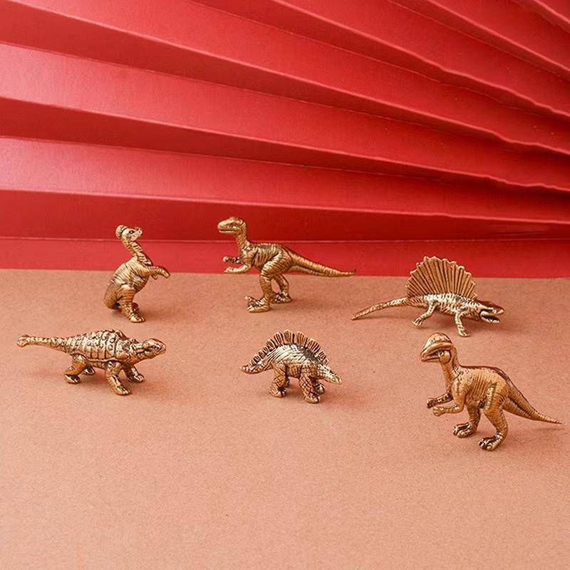 11 Kinds, Brass Dinosaur Model Decoration Jurassic Tyrannosaurus Triceratops Ankylosaurus Modeling Metal Crafts Decoration
