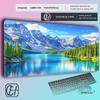 HYBXAXC Настольный коврик с HD-печатью, узоры «Снежные горы», многофункциональный, размер XXL, для клавиатуры и игровой мыши