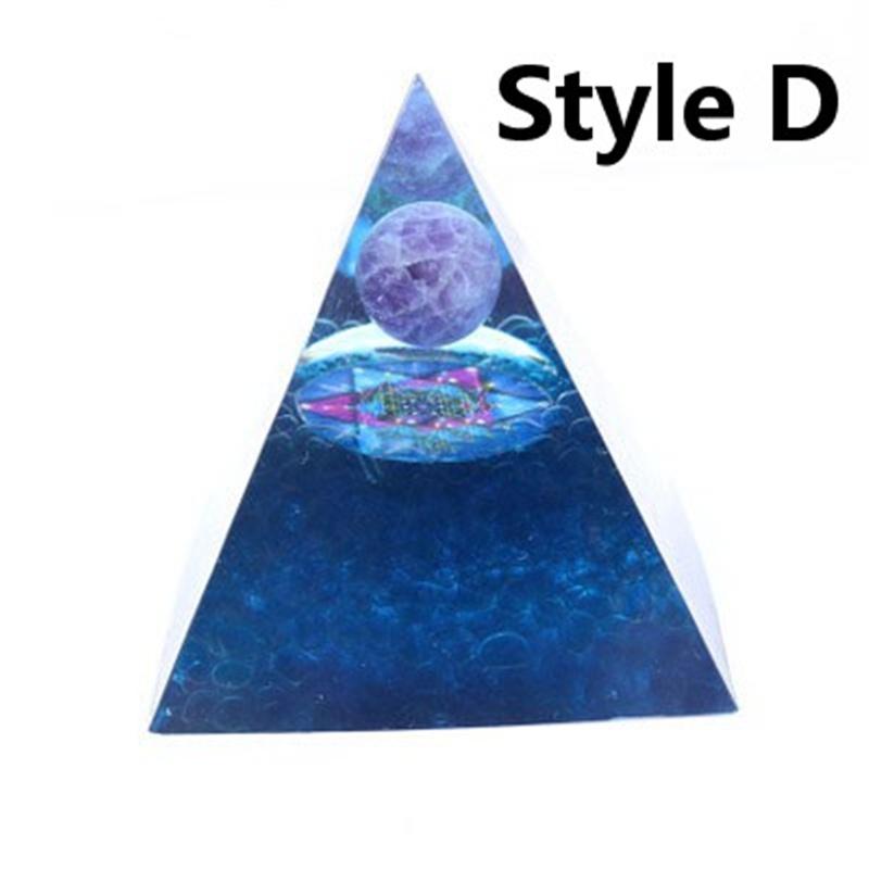 Натуральный кристаллический камень Orgone Energy Healing Reiki Chakra Multiplier Pyramid