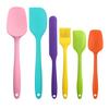6 шт. набор силиконовых лопаток для выпечки, кухонная утварь для приготовления пищи, смешивания, соскабливания, высокая термостойкость, антипригарное покрытие, можно мыть в посудомоечной машине, красочные кухонные инструменты