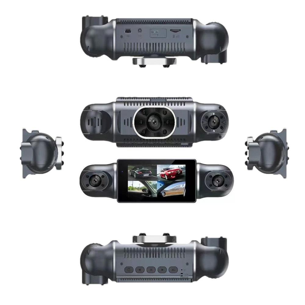 3- или 4-канальная автомобильная WIFI/GPS видеорегистратор-камера, HD 360° панорамная видеозапись, 24-часовой мониторинг парковки, Автомобильный аксессуар