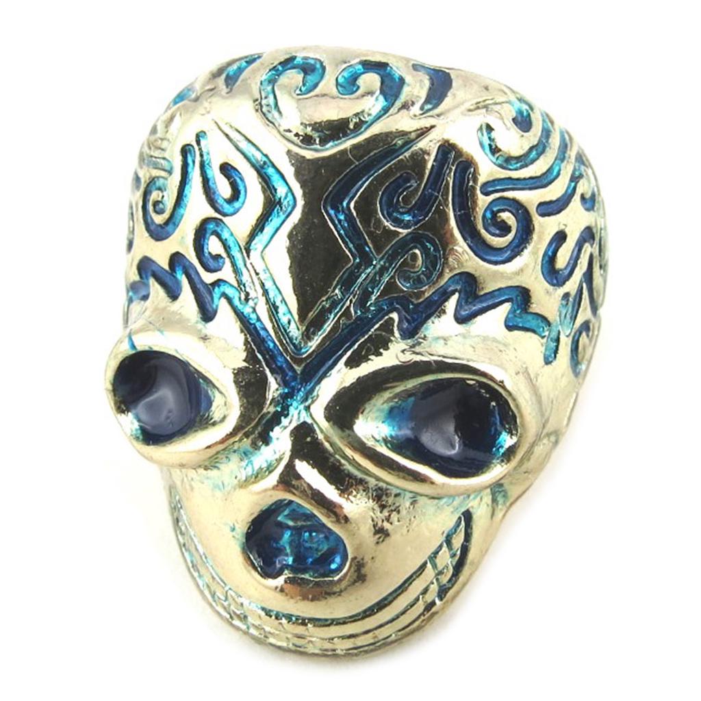 Golden Turquoise 'Skull' Ring