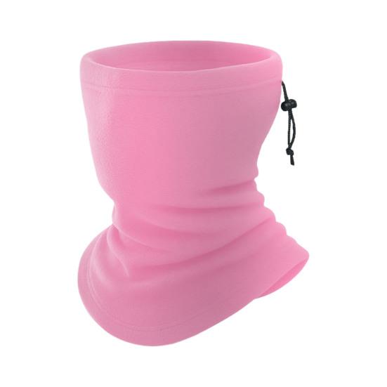Fleece Neckerchief Scarf Solid Color Adjustable Drawstring Warm Polar Fleece Riding Face Guard Cold Weather Scarf