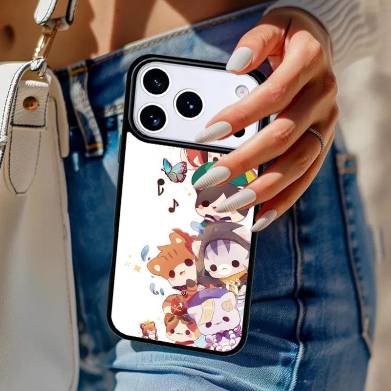 Genshin Impact Anime Cute Phone Case For iPhone 17 Air 14 15 13 12 Max Cover For Apple 14 15 16 16e 11 Pro Max Plus Coque