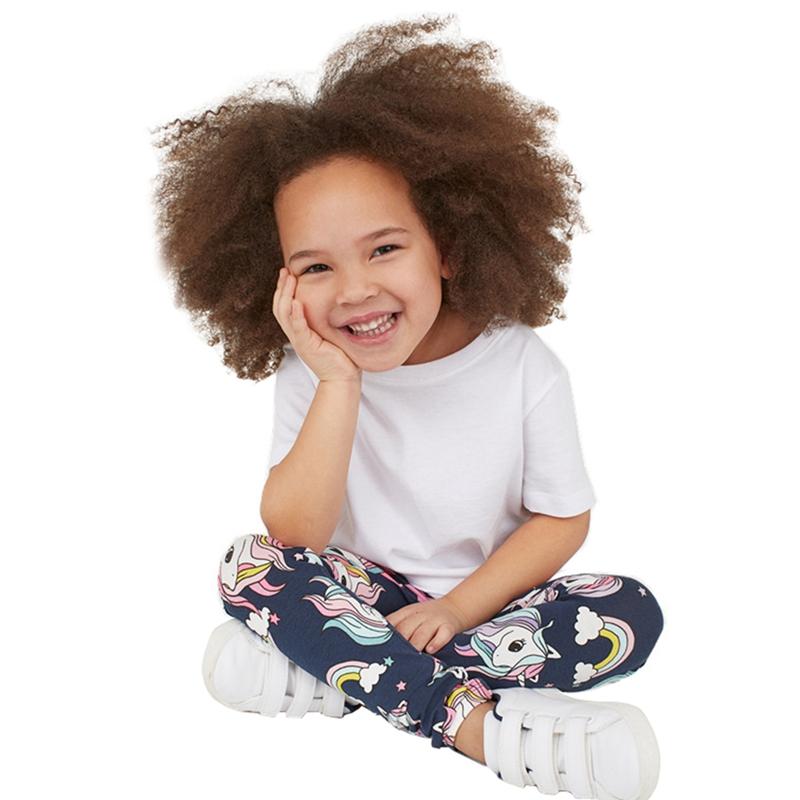 Леггинсы для девочек с рисунком из мультфильмов, детские длинные брюки, тонкие детские леггинсы