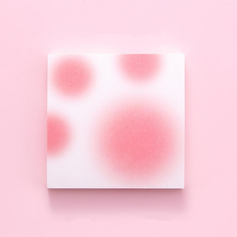 50 листов/шт., градиентный цвет, липкая заметка, самоклеящийся блокнот с красными точками и принтами, блокнот для сотрудников, студентов, тетради, блокноты для записей