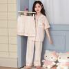 Cotton Cartoon Pajama Set Girls Short Sleeve Sleepwear 3-Piece Outfit Ages 8