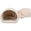 Tunnel Douillet Peluche - 27 × 21 × 80 Cm - Beige - Pour Lapins Et Petits Rongeurs