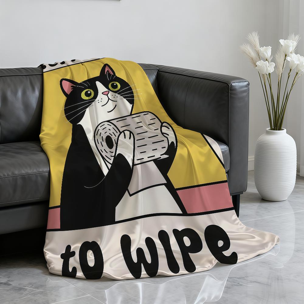 Are You Pooping Funny Bathroom Cat Blanket For Soft Throw Blanket for Picnic Bed Sofa Home Bedroom Cozy Warm Comfortable