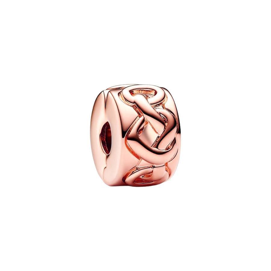 Блестящие Rose Gold Шарм-клипсы Бусины Подходят для Оригинального Браслета-цепочки Змея Ожерелья Бусины Для DIY Шикарных Украшений Женский Подарок
