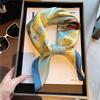New Silk Scarf Women's Korean-Style High-Grade 70cm Square Scarf Spring and Summer Fashionable Stylish Decorative Scarf Thin Small Square Towel