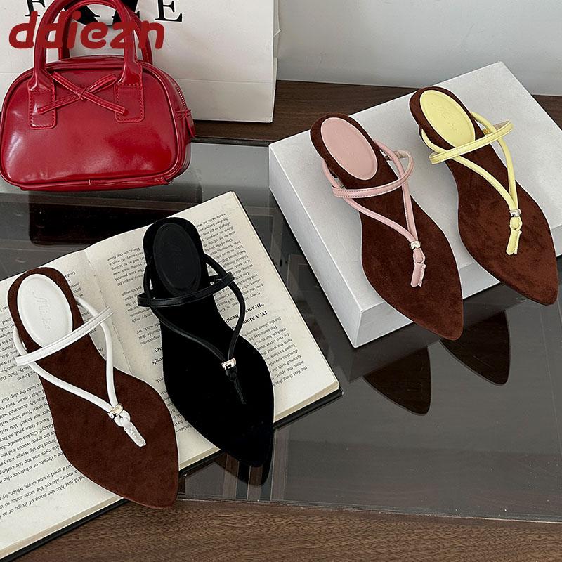 Модные весенне-летние женские шлепанцы, женские шлепанцы на каблуке, сандалии, туфли-лодочки, модные женские шлепанцы с острым носком на низком каблуке