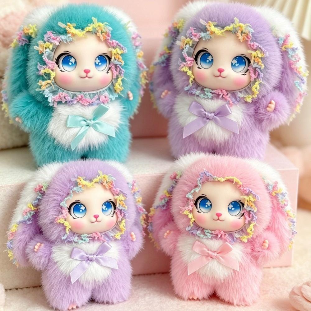 Bag Hanging Bunny Doll Pendant Ornaments Car Key Ring Cartoon Rabbit Plush Keychain Party Decor